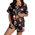 thumbnail image 5 of TGPMGRZ Women's Christmas Pajamas Set Long-Sleeve Loose Fit Button Front, 5 of 5