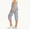 thumbnail image 4 of Stamzod Cargo Capris for Women Outdoor Athletic Travel Cropped Cargo Pants Casual Capri Pants with Pockets Gray-4 S, 4 of 8