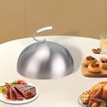thumbnail image 1 of Cúpula para derretir queso, cubierta para cocinar al , acero inoxidable, Universal, con asa, cubierta para hamburguesas, para carnes y barbacoa 14cmx7cm, 1 of 8