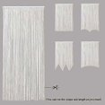 thumbnail image 4 of Rideau de Porte Fin avec Fil Argenté (Blanc, 100 * 200cm), Rideau de Porte Simple pour Décoration dense, 4 of 5