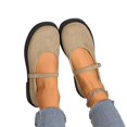 thumbnail image 7 of IEMIEMIEM Mary Jane Shoes Women Suede Ballet Flats Platform Non-Slip Classics Round Toe Ankle Buckle Strap Comfort Casual Dress Work Mary Jane Flat Shoes Khaki 8.5 Wide, 7 of 7