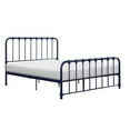 thumbnail image 1 of Topline Home Furnishings Navy Blue Queen Metal Bed, 1 of 3