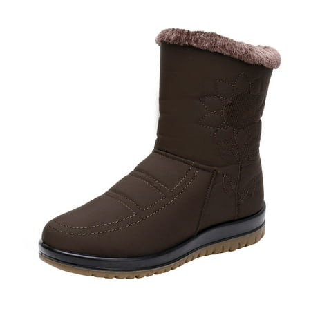 

Mackneog womens flat dress shoes Ladies Shoes Fleece Warm Snow Boots Casual Shoes Fashion Soft Bottom Ski Boots Polyester womens winter shoes women casual shoes