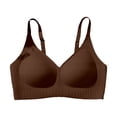 thumbnail image 5 of Tisuna Push Up Bra For Women Solid Color Standard Straps Wireless Bralette Soft Casual Female Sport Underwear Brassiere Brown, 5 of 7