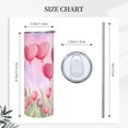 thumbnail image 2 of Love Pink Tulips Stainless Steel Insulated Tumbler 20 OZ, Mother''s Day Coffee Mug Cup with Splash-Proof Lid and Straw for Car Home Office Outdoor Travel, 2 of 6