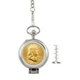 thumbnail image 6 of American Coin Treasures Gold Layered Silver Franklin Half Dollar Men's Pocket Watch, 6 of 6