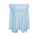 thumbnail image 4 of IROINNID Bodycon Dress for Women One-Shoulder Bell Sleeves Ruffled Sweet Retro Vintage Style Chiffon Dress ,Pink, 4 of 7