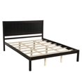 thumbnail image 5 of Tcbosik Queen Size Platform Bed with Headboard, Modern Farmhouse Style Wood Frame, No Box Spring Needed, 12" Under Bed Storage Space (Espresso), 5 of 8