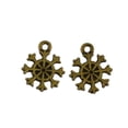 thumbnail image 3 of Paquete de 100 Colgantes de adornos de nieve de Navidad BLESIY bronce retro Colgantes de los encantos, 3 of 6