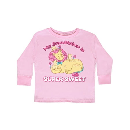 

Inktastic My Grandfather Is Super Sweet Cotton Candy Lions Gift Toddler Boy or Toddler Girl Long Sleeve T-Shirt