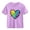 Purple, variant on Girls Valentine's Day T-Shirt | Kids Rainbow Heart Print Short Sleeve Cotton Tee | Casual Graphic Top for Kids Little Kid Gray,Size 7 T