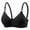Black, variant on Sevevn Women Solid No-wire Threaded Gathered Back Button Underwear Bra Wine 36/80 Great Gifts for Less