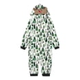 thumbnail image 2 of Odeerbi Christmas Onesie Pajamas for Family Holiday Sleep Jumpsuit Long Sleeve Family Christmas Pajamas Matching Sets Toddler Fashion Lattice Print Plush Jumpsuit Sleepwear PJs Set Green, 2 of 4