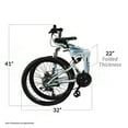 thumbnail image 4 of Xspec  26" 21 Speed Folding Mountain Bike Bicycle Trail Commuter, White, 4 of 8
