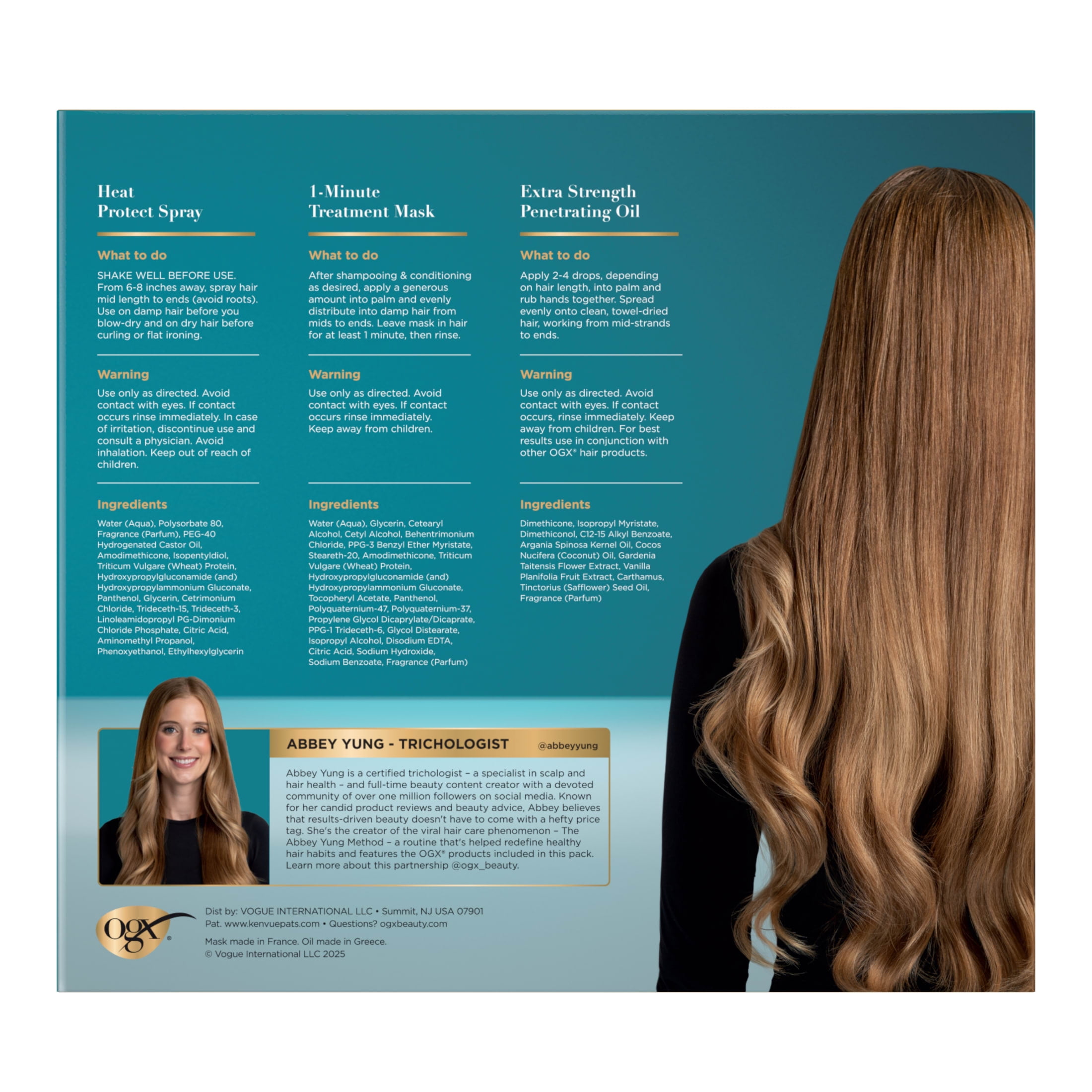 OGX Abbey Yung Favorites Hair Repair & Protection Set, 3 Items