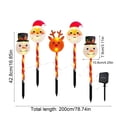 thumbnail image 3 of Christmas Solar Lights Outdoor, 5 Head Solar Stake Lights with 2 m String Line Multicolor Waterproof Plastic Ground Mounted Pathway Lights for Garden Courtyard Walkway Corridor Christmas Decor, 3 of 6