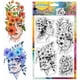 thumbnail image 1 of Sellos transparentes con diseño de líneas faciales, flores transparentes y líneas abstractas. Sello de silicona., 1 of 9