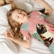 thumbnail image 5 of Fotbe Colorful Cat With Flowers Pijama Estampada de 2 Piezas para Niños – Ropa de Dormir de Manga Corta Cómoda para Niños y Niñas, Camiseta y Shorts de Algodón-X-Large, 5 of 6