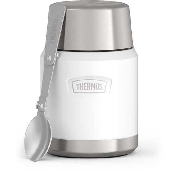 Thermos Stainless Steel Insulated Food Jar with Spoon, 16oz, Snow