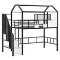 thumbnail image 6 of Twin Metal Loft Bed with Roof Design and a Storage Box, Metal Loft Bed Frame with Stairs & Safety Guardrail, Versatile High Loft Bed with Space Saving Design for Teens Adults, 6 of 9
