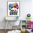 thumbnail image 3 of Stupell Industries Contemporary Born To Game Splash Gold Floating Frame Canvas Art, 25 x 31, by Kim Allen, 3 of 8