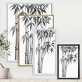 thumbnail image 4 of Designart 'Vintage Black and White Bamboo' Traditional Framed Canvas Wall Art Print, 4 of 5
