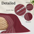 thumbnail image 3 of Red Striped Throw Pillow Covers, Vintage Stripes Ombre Soft Breathable Pillow Cases with Invisible Zipper for Sleeping, Long Body Pillowcases for Couch Bed Sofa Chair 20x60 Inches, 3 of 9