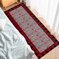 thumbnail image 4 of Kitchen Rugs and Mats Set of 2 Christmas Bird Snowflake Red Black Plaid Kitchen Sink Mat,Non-Slip Area Runner Rug,Washable Floor Mat for Home Dining Room Office 18"x30"+18"x48", 4 of 6