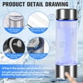 thumbnail image 6 of H2next Hydrogen Water Bottle, Hydrogen Water Generator with SPE & PEM Technology, Portable, 14.2 OZ, Silver, 6 of 7