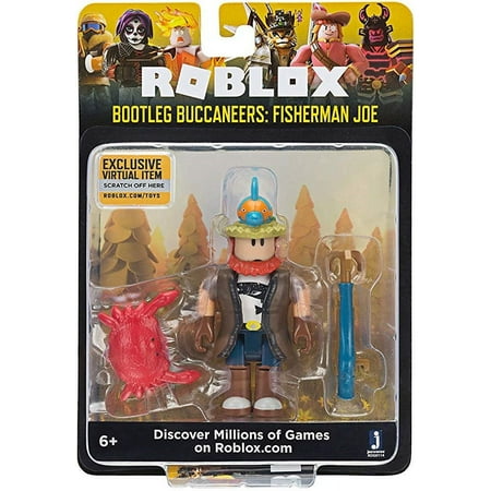 Roblox Celebrity Collection - Bootleg Buccaneers: Fisherman Joe Figure Pack [Includes Exclusive Virtual Item]