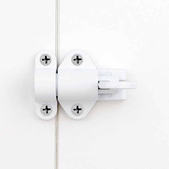 6-pack self-closing locks, white spring door locks, spring bolt locks, aluminum alloy, automatic spring lock with screws, used