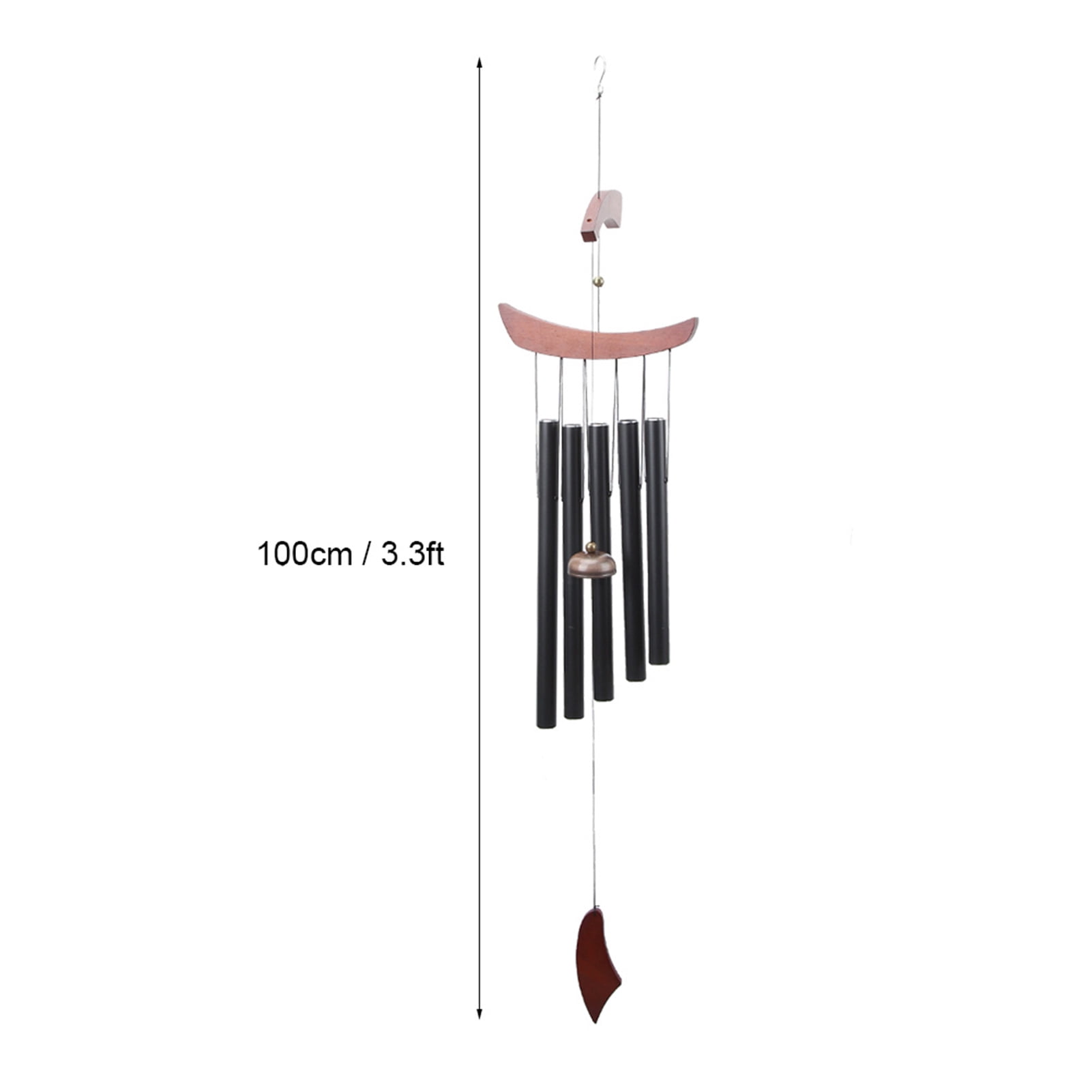 YAHHU 5 Tubes Metal Hanging Wind Chimes for Home Room Outdoor Yard Garden Decoration, 39.4 inches / 100 cm
