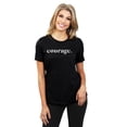 thumbnail image 2 of Courage Women's Fashion Relaxed T-Shirt Tee Heather Black Small, 2 of 5