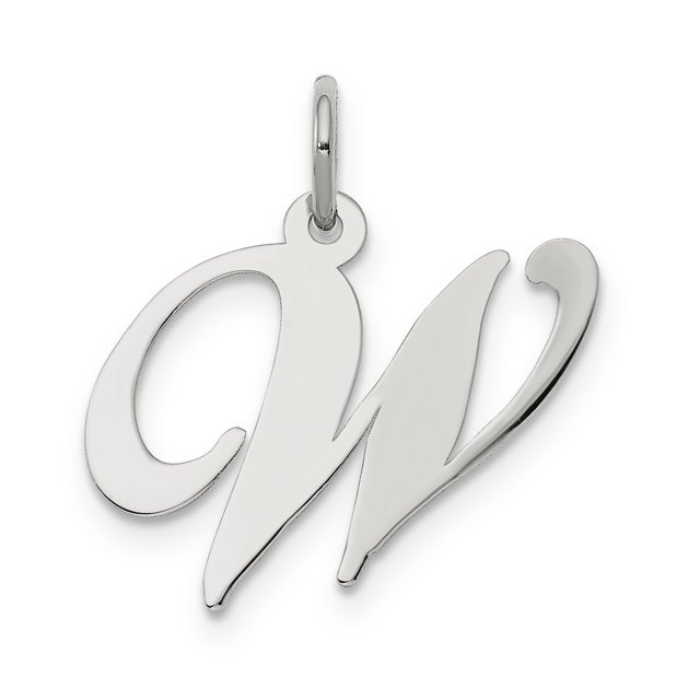 Pendentif Charme Collier Monogramme Initiale Lettre Délicate en Argent Sterling 925