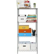 HOMEFORT 4-Tier Wire Shelving 4 Shelves Unit Metal Storage Rack Durable Organizer Perfect for Pantry Closet Kitchen Laundry Organization in Grey,21”Wx14”Dx46.5”H