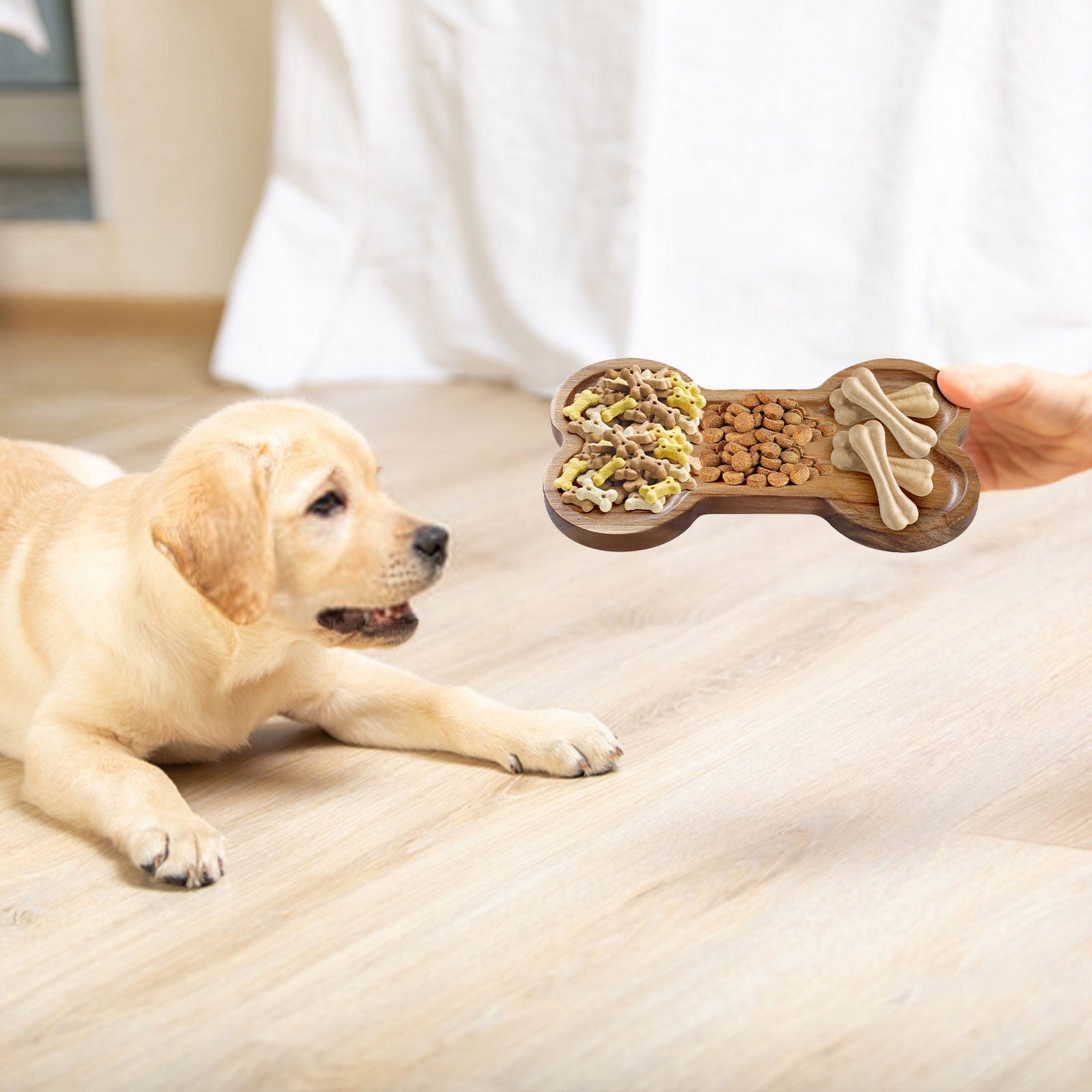 Dog Serving Tray Birthday Party Supplies Bone Serving Tray Wooden Cutting Board Candy Dish Bowl