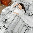 thumbnail image 4 of Manfei Chic Flower Dandelion Boy Girl 7-Piece Twin Bedding Sets,Flying Butterfly Dragonfly Bedding Comforter Set,Rustic Cabin Breathable Sheet Sets,Super Cozy Room Decor,Reversible, 4 of 8