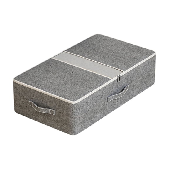 Underbed Storage Containers Bin with Lids, Large Under Bed Storage Organizer Box with Handle, Foldable for Clothes, Shoes, Blankets 9*31*18In