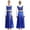 Blue, variant on TiaoBug Women's Praise Dance Maxi Dress Full Length Lyrical Dancewear Church Liturgical Robe Burgundy M