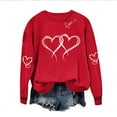 thumbnail image 4 of Xuyuer Kindness Heart Sweatshirt Love Heart Graphic Tees Valentine's Vibes Love Long Sleeve Shirts Tops, 4 of 7