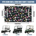 thumbnail image 3 of Flowers Pattern 51" x 31" Golf Cart Seat Protector, Front Bench Cover Fits Most Popular Brands Including Icon & Tomberlin, 3 of 8