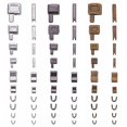 thumbnail image 2 of 24 Sets Zipper Head Sliders Retainer Insertion Pin Zipper Stop Accessories, 2 of 2