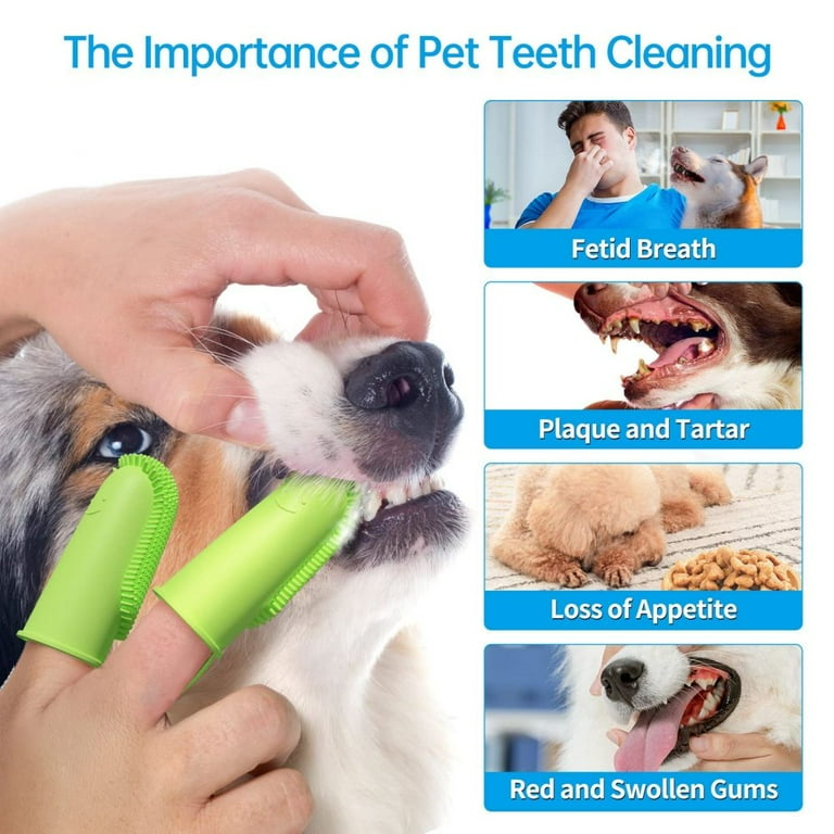 Ugerlov 2 Pack Dog Toothbrush Finger Toothbrush Kit 135 Surround