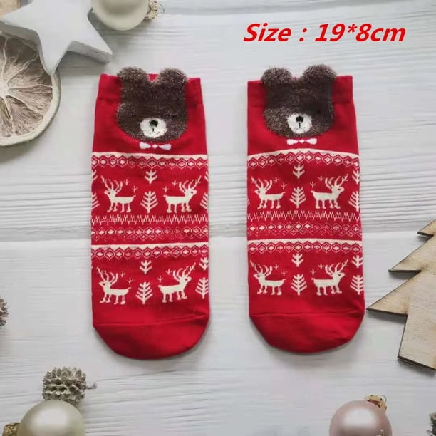 Calcetines de algodón para hombre, calcetín divertido de Navidad, Papá Noel, árbol, copo de nieve, alce, nieve, tripulación, Miss, Año Nuevo, 2022
