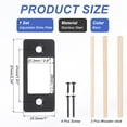 thumbnail image 2 of Deadbolt Strike Plate, Adjustable Door Strike Plate with Screws for Electronic Locks Home and Rental Security Black, 2 of 6