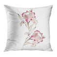 thumbnail image 1 of BOSDECO Floral Watercolor Iris Flower Pattern White Pillow Case Pillow Cover 16x16 inch, 1 of 1
