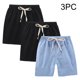 thumbnail image 5 of Odeerbi 2-10 Años Niños Niñas 3 Pcs Verano Algodón Lino Pantalones Cortos Entrenamiento Deportivos Cortos Lindo Color Sólido Pantalones Cortos Suaves Respirables, 5 of 9