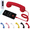 Red, variant on Retro Phone Handset, Vintage Type-C Telephone Receiver, Clear Audio Plug & Play for Calls & Video Chats