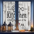 thumbnail image 4 of Kitchen Curtains and Valances 3 Piece Set Rod Pocket 36 Inch Short Rustic Black White Farmhouse Country Bedroom Living Room Treatment Fabric, 4 of 9