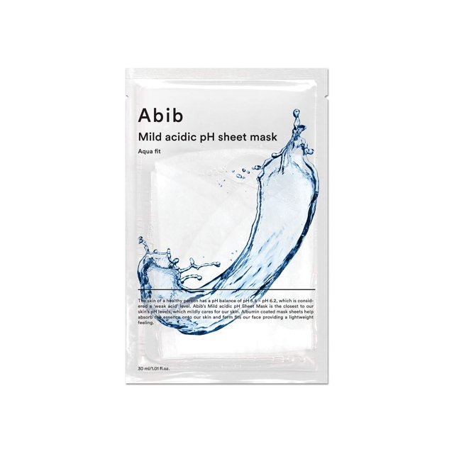 Mascarilla facial en lámina Aqua Fit de pH ácido suave, 10 unidades
